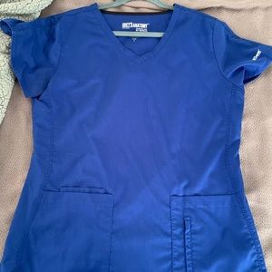 Greys Anatomy women’s royal blue scrub top